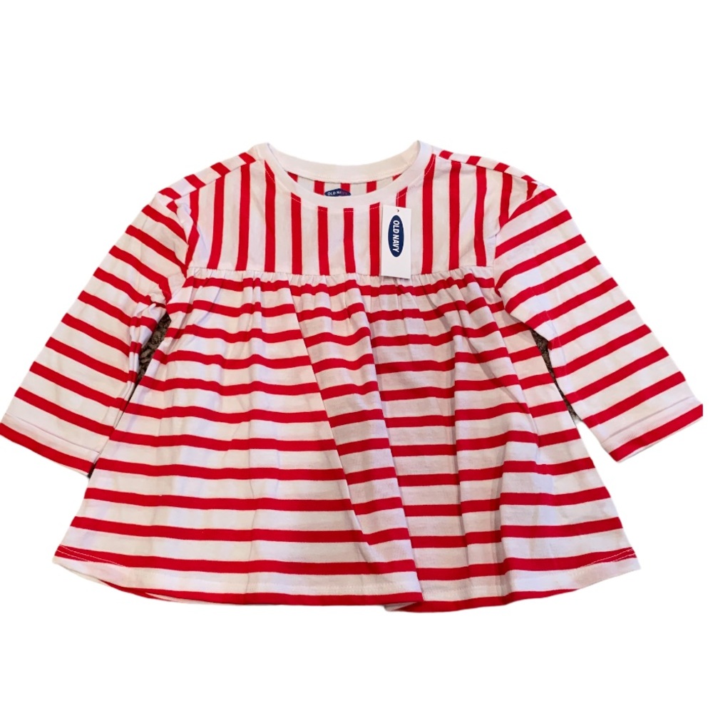 NEW Striped Long Sleeve Flare Top Girls 4T